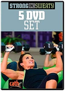 Cathe Friedrich Strong and Sweaty Workout 5 Exercise DVD Set For Women and Men- A Complete Workout Program DVD Series For Weight Loss, Fat Burning, Strength, and Cardio