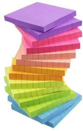 Sticky Notes with Lines Lined Sticky Notes 3x3 Bright Multi Colors 14 Pads 80 Sheet/Pad (14)