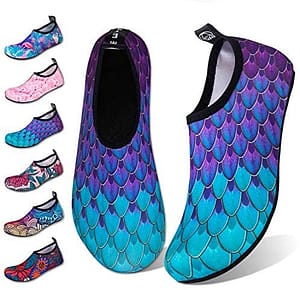 Water Shoes for Womens Mens Barefoot Quick-Dry Aqua Socks for Beach Swim Surf Yoga Exercise New Translucent Color Soles