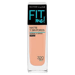 Maybelline Fit Me Matte + Poreless Liquid Foundation Makeup, Natural Tan, 1 fl. oz. Oil-Free Foundation