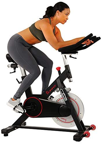 Sunny Health & Fitness Magnetic Indoor Cycling Bike with 44 lb Flywheel and Large Device Holder