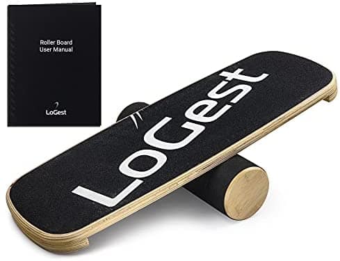 Logest Wood Balance Board Trainer - Balancing Roller Board for Hockey, Snowboard, Surf, Balance Trainer for Stability and Fitness Workout Board Core Trainer