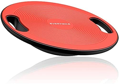 EVERYMILE Wobble Balance Board, Exercise Balance Stability Trainer Portable Balance Board with Handle for Workout Core Trainer Physical Therapy & Gym 15.7" Diameter No-Skid Surface